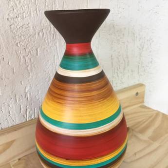 Comprar o produto de Vaso Listra Cerâmica em Decoração em São Carlos, SP por Solutudo
