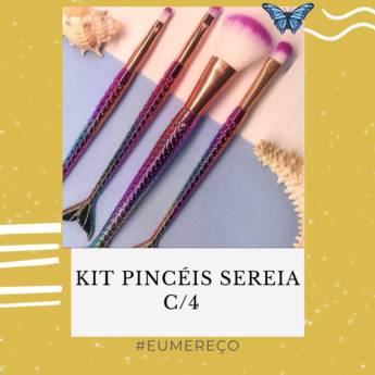 Comprar o produto de Kit Pincéis Sereia C/4 em Bauru em Beleza e Cuidado Pessoal em Bauru, SP por Solutudo
