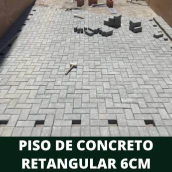 Comprar o produto de Piso de Concreto Retangular 6cm em Pavimentação de piso intertravado em Itapetininga, SP por Solutudo
