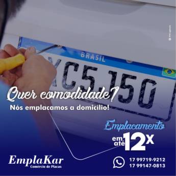Comprar o produto de Emplacamento em domicílio em Placas para Veículos em Fernandópolis, SP por Solutudo
