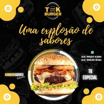 Comprar o produto de Sextou com S de sabor e qualidade dos hamburgueres da TK Burguer Galeraaa!! em Hambúrguer Gourmet em Botucatu, SP por Solutudo