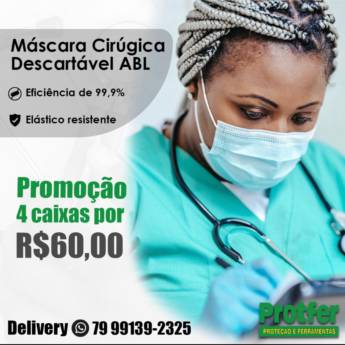 Comprar o produto de Máscara cirúrgica descartável ABL em Máscara Cirúrgica em Aracaju, SE por Solutudo