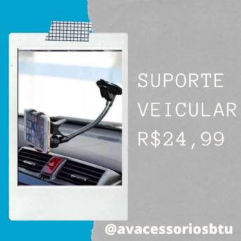 Comprar o produto de Suporte Veicular - R$24,99 em Acessórios para Celulares pela empresa AV Acessórios - Celulares e Presentes em Botucatu, SP por Solutudo