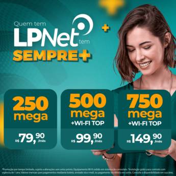 Comprar produto Nossos planos  em Provedores de Internet pela empresa LPNet - Mineiros do Tietê em Mineiros do Tietê, SP