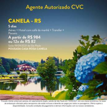 Comprar o produto de Pacote para Canela em Viagens e Turismo em Franco da Rocha, SP por Solutudo
