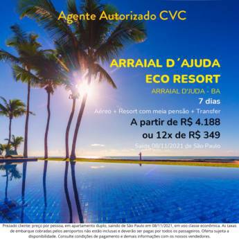 Comprar o produto de Pacote Arraial d'Ajuda em Viagens e Turismo em Franco da Rocha, SP por Solutudo