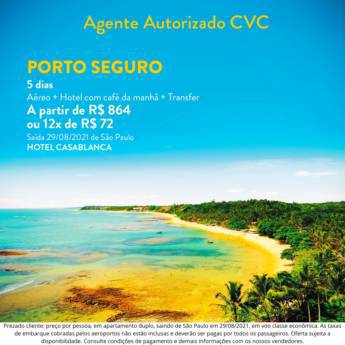 Comprar o produto de Pacote Porto Seguro em Viagens e Turismo em Franco da Rocha, SP por Solutudo