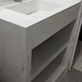 Comprar o produto de Pia esculpida em Porcelanato modelo armário em Porcelanatos em Cascavel, PR por Solutudo