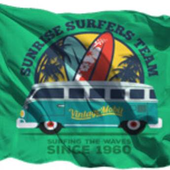 Comprar o produto de BANDEIRAS CACHARREL COSTURA LINHA BRANCA OVERLOCK em Bandeiras em São José do Rio Preto, SP por Solutudo