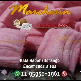 Comprar o produto de Bala de Coco Tradicional sabor Morango em Bala de Coco em Jundiaí, SP por Solutudo