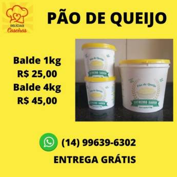 Comprar o produto de Balde de Pão de queijo (4 Kg) em Salgados em Jaú, SP por Solutudo