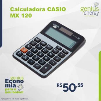 Comprar o produto de Calculadora Cassio MX 120 em Calculadoras e Agendas em Londrina, PR por Solutudo