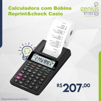 Comprar o produto de Calculadora Com Bobina Reprint&Check Cassio  em Calculadoras e Agendas em Londrina, PR por Solutudo
