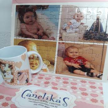 Comprar o produto de Caneca Personalizada + Quebra-Cabeça Personalizado em Canecas Personalizadas em Lençóis Paulista, SP por Solutudo
