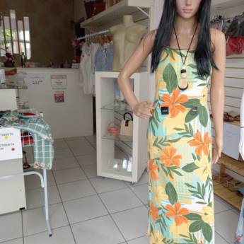 Comprar o produto de Vestido Longo Verde Estampado em Bauru em Vestidos em Bauru, SP por Solutudo