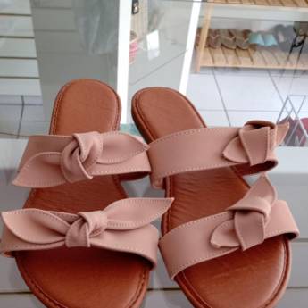 Comprar o produto de Rasteira em PU na cor nude em Bauru em Rasteiras em Bauru, SP por Solutudo