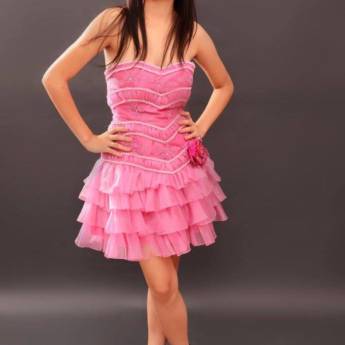 Comprar o produto de Vestido curto rosa em Bauru em Vestidos de Festa em Bauru, SP por Solutudo