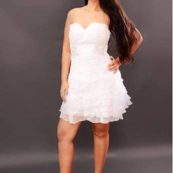 Comprar o produto de Vestido curto branco em Bauru em Vestidos de Festa em Bauru, SP por Solutudo