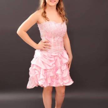 Comprar o produto de Vestido curto rosa claro em Bauru em Vestidos de Festa em Bauru, SP por Solutudo