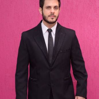 Comprar o produto de Terno preto com gravata preta para casamento e eventos de gala em Bauru em Ternos em Bauru, SP por Solutudo