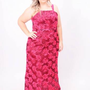 Comprar o produto de Vestido rosa Plus Size em Bauru em Moda Plus Size em Bauru, SP por Solutudo