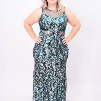Comprar o produto de Vestido estampado Plus Size em Bauru em Moda Plus Size em Bauru, SP por Solutudo