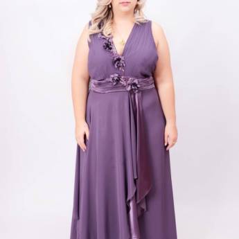 Comprar o produto de Vestido lilás Plus Size em Bauru em Moda Plus Size em Bauru, SP por Solutudo