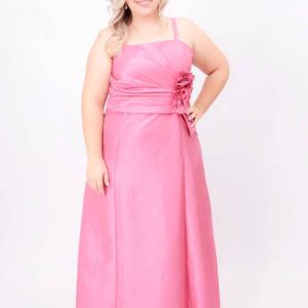 Comprar o produto de Vestido rosa claro com faixa Plus Size em Bauru em Moda Plus Size em Bauru, SP por Solutudo