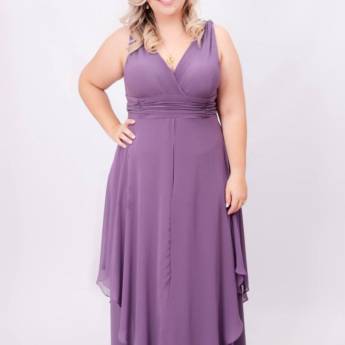 Comprar o produto de Vestido lilás Plus Size em Bauru em Moda Plus Size em Bauru, SP por Solutudo