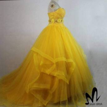 Comprar o produto de Vestido de Debutante Amarelo Voal em Vestidos de 15 Anos em Bauru, SP por Solutudo