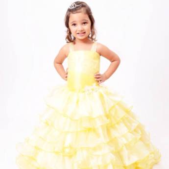 Comprar o produto de Vestido de Daminha de honra amarelo Bauru em Vestidos de Daminha em Bauru, SP por Solutudo