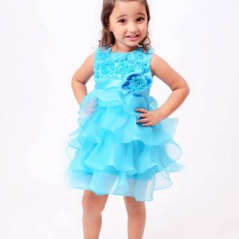 Comprar o produto de Vestido de Daminha de honra azul Tiffany Bauru em Vestidos de Daminha em Bauru, SP por Solutudo