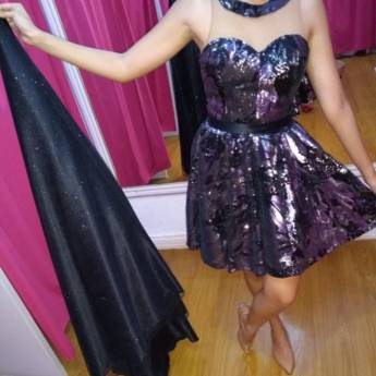 Comprar o produto de Vestido de Debutante Preto Curto em Vestidos de 15 Anos em Bauru, SP por Solutudo