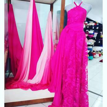 Comprar o produto de Tecido - Renda Francesa rosa em Bauru em Tecidos em Bauru, SP por Solutudo