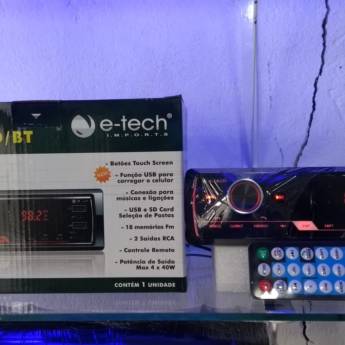 Comprar o produto de Rádio e-tech com toque screen e Bluetooth em Som - Acessórios em Mauá, SP por Solutudo