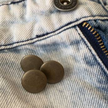 Comprar o produto de Botão flexível jeans cor oxidado ferro Eberle em Bauru em Artigos de Armarinho em Bauru, SP por Solutudo