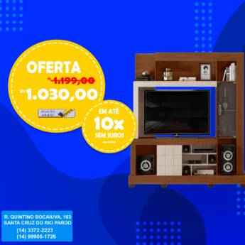 Comprar o produto de Estante Cristal - Mês de Ofertas em Móveis em Santa Cruz do Rio Pardo, SP por Solutudo