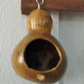 Comprar o produto de Casa de Passarinho de Purungo 21 x 15 cm em Madeira em Foz do Iguaçu, PR por Solutudo