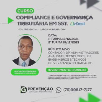 Comprar o produto de Curso Compliance e Governança Tributária em SST em Cursos em Aracaju, SE por Solutudo