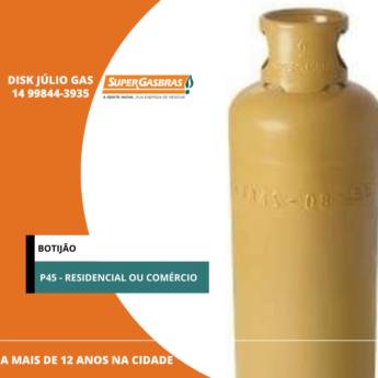 Comprar o produto de BOTIJÃO DE GÁS P-45 - RESIDENCIAL OU COMERCIAL em Gás em Botucatu, SP por Solutudo