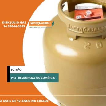 Comprar o produto de BOTIJÃO DE GÁS P-13 - RESIDENCIAL OU COMERCIAL em Gás em Botucatu, SP por Solutudo