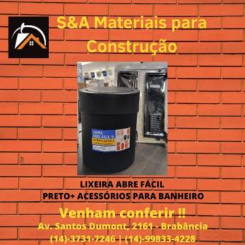 Comprar o produto de Lixeira abre fácil em Avaré em Materiais para Construção em Avaré, SP por Solutudo