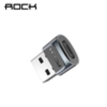 Comprar o produto de Adaptador Rock Type-C para USB-AM - Cinza Espacial em Acessórios para Celulares pela empresa Infozcell Assistencia Técnica Conserto de Celular - Shopping Jl  em Foz do Iguaçu, PR por Solutudo