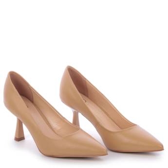 Comprar o produto de Scarpin - Pump color flare Nude em Calçados Femininos em Vilhena, RO por Solutudo