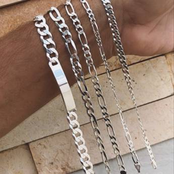 Comprar o produto de Pulseira Masculina  em Semi Joias em Juazeiro, BA por Solutudo