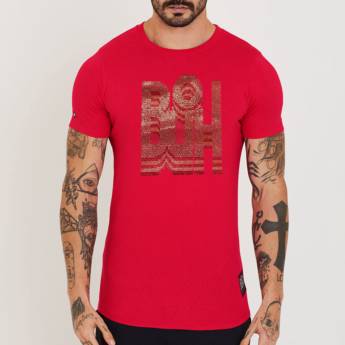 Comprar o produto de Camiseta BUH Rainbow Golden Vermelha - Bauru em Camisetas em Bauru, SP por Solutudo