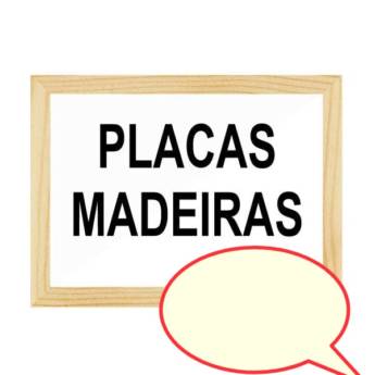 Comprar o produto de Placa de Madeira 100cm em Placas de Sinalização em São José do Rio Preto, SP por Solutudo