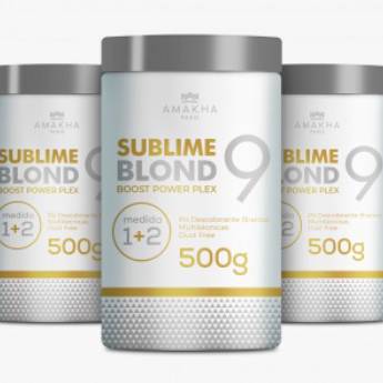 Comprar o produto de Sublime Blond Pó Descolorante Branco Amakha Paris 500g em Produtos de Cabelo em Bauru, SP por Solutudo