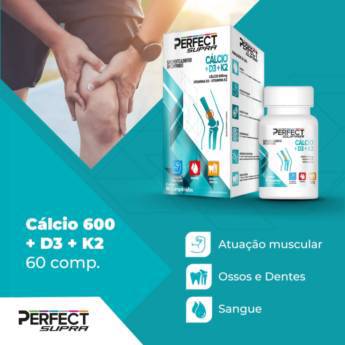 Comprar o produto de Cálcio 600mg + D3 + K2 em Polivitamínico em Jundiaí, SP por Solutudo