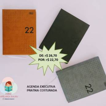 Comprar o produto de Agenda Executiva Pratika Costurada - Bauru em Agendas em Bauru, SP por Solutudo